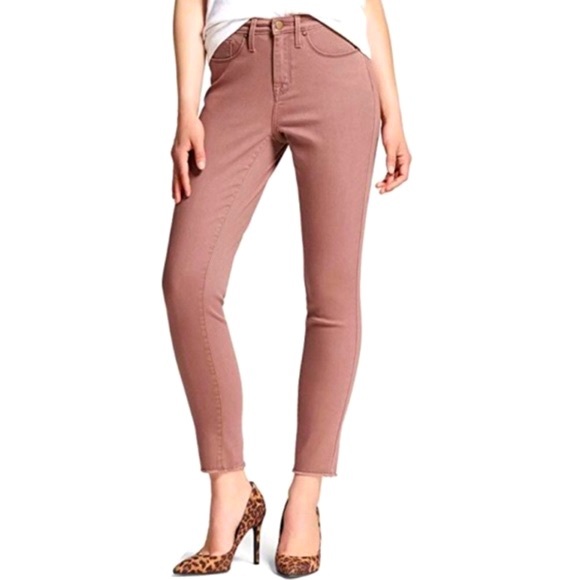(CLOSET CLOSING FINAL SALE) High Rise Skinny Blush Pink Denim Stretch Jeans - Picture 1 of 7